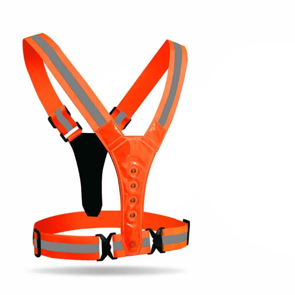 Reflective LED Cycling Vest – High-Visibility Night Safety Gear
