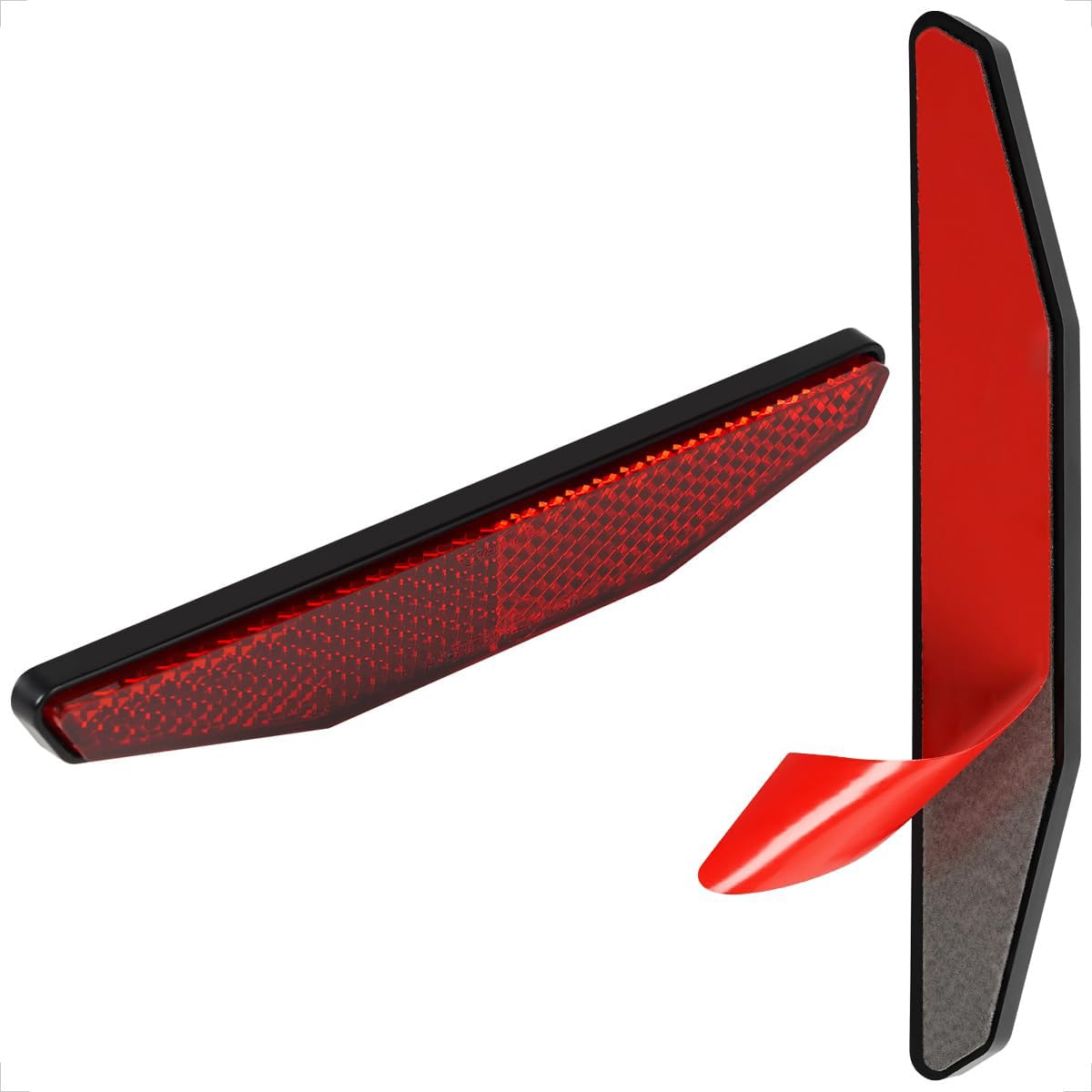 evermotor Motorcycle Reflector Red, Rear Reflectors Sticker Adhesive