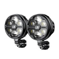 2Pcs LED Motorcycle Auxiliary Driving Lights – High & Low Beam