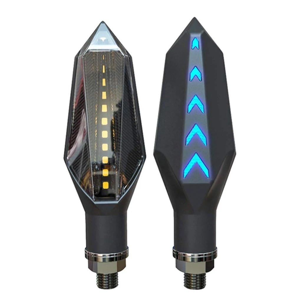 Universal Motorcycle Turn Signal Lights – 2Pcs Flowing LED