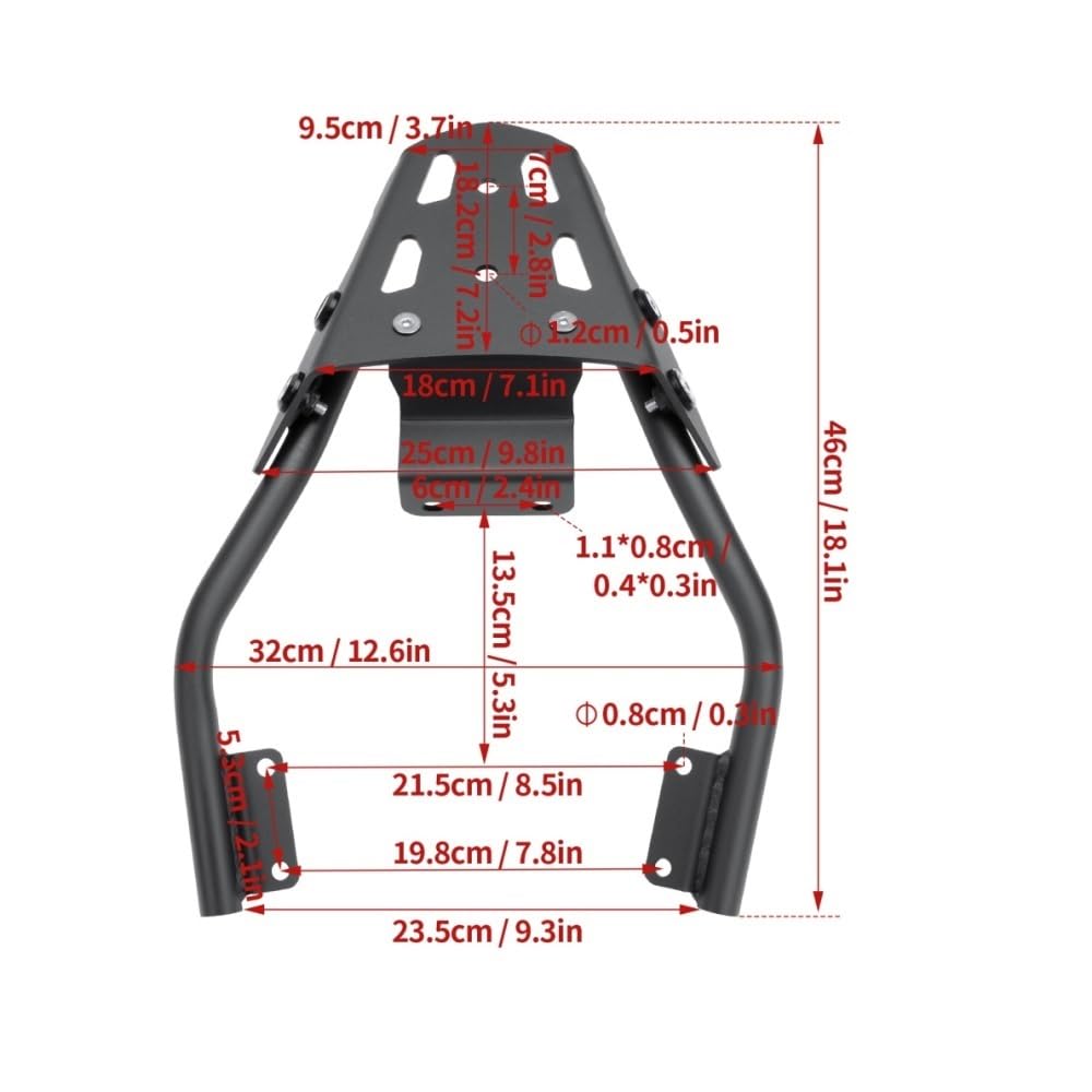 Motorcycle Rear Cargo Rack – G310R 2017–2024