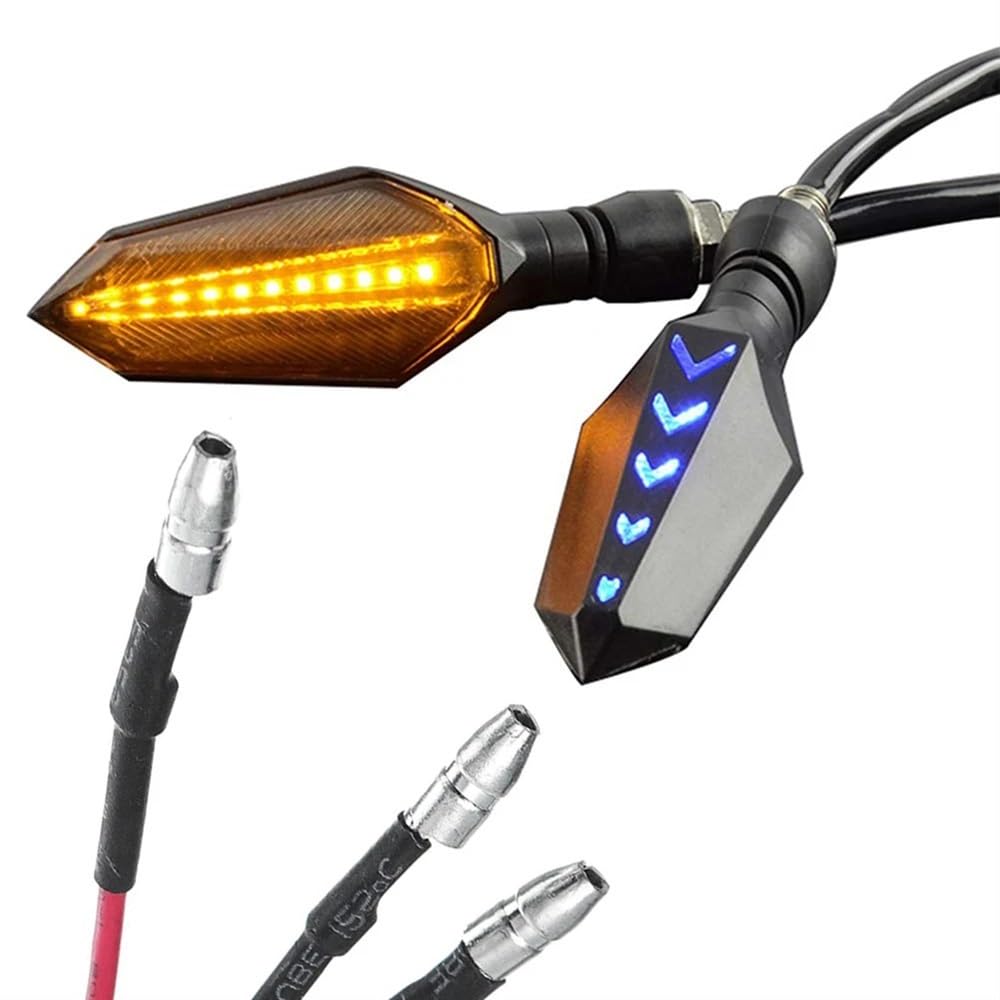 Universal Motorcycle Turn Signal Lights – 2Pcs Flowing LED
