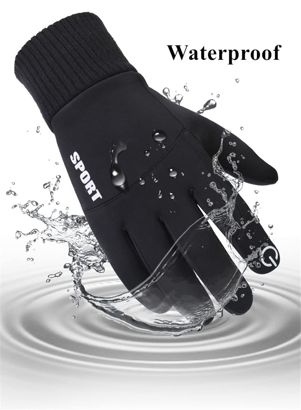Men’s Winter Cycling Gloves – Windproof Touchscreen