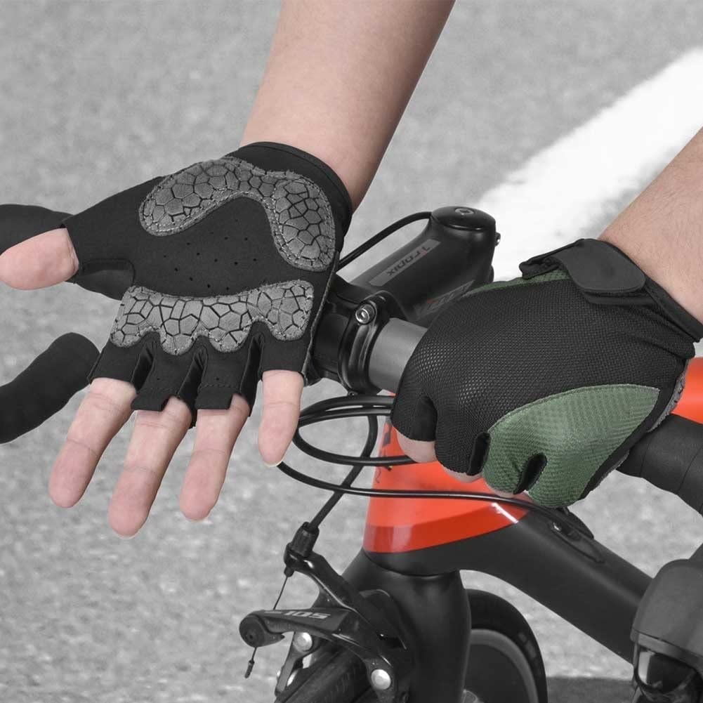 Half-Finger Cycling Gloves – Breathable Anti-Slip Shock Absorbing