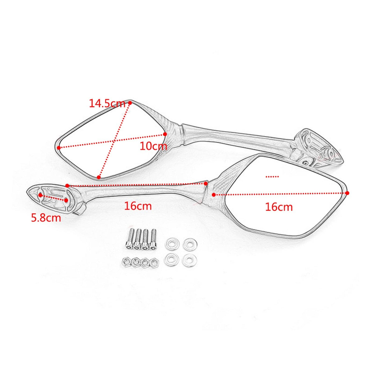 Foldable Motorcycle Rearview Mirrors – YZF-R3/R25 2015–2018