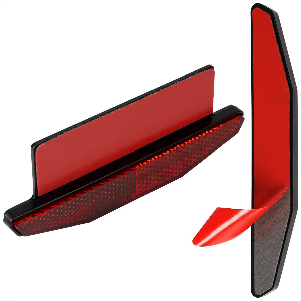 evermotor Motorcycle Reflector Red, Rear Reflectors Sticker Adhesive