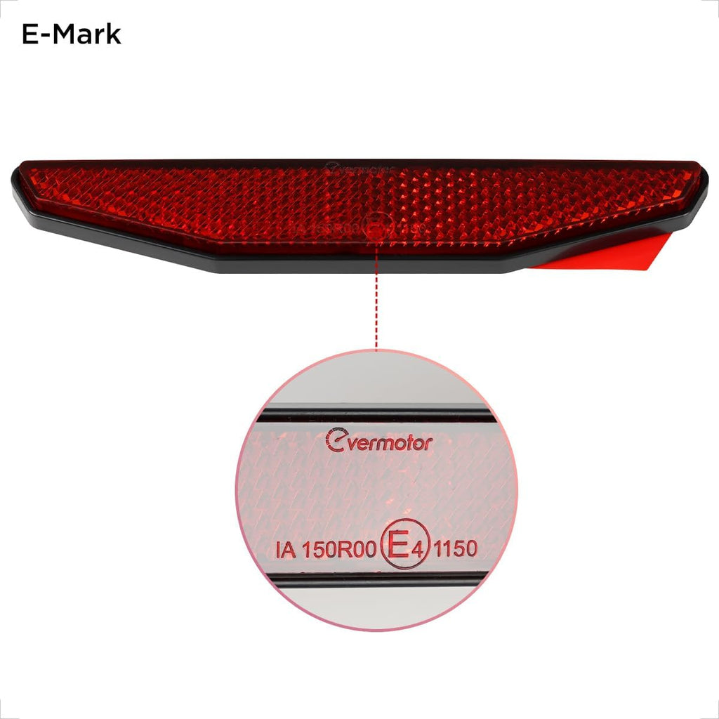 evermotor Motorcycle Reflector Red, Rear Reflectors Sticker Adhesive