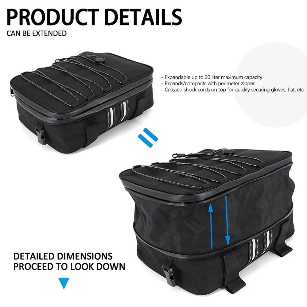 Waterproof Aluminum Motorcycle Top Box – 45L with Lock & Backrest