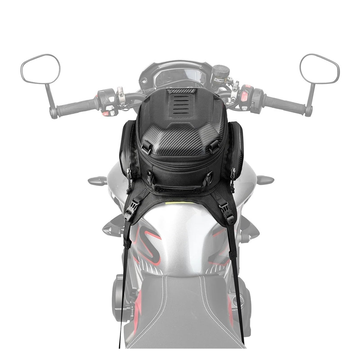 15–18L Motorcycle Tank Bag – EVA Hardshell Storage