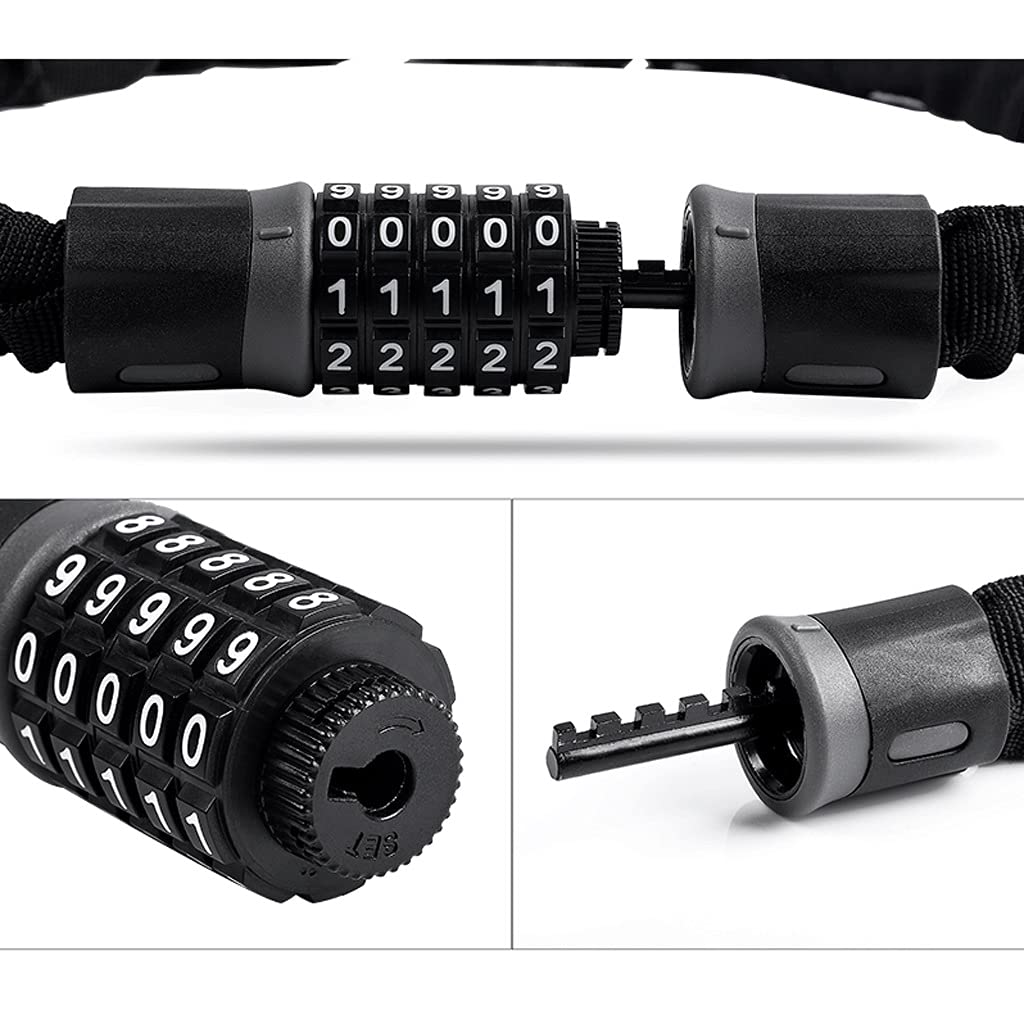 1.45m Steel Combination Chain Lock – Bike & Motorcycle Anti-Theft Lock