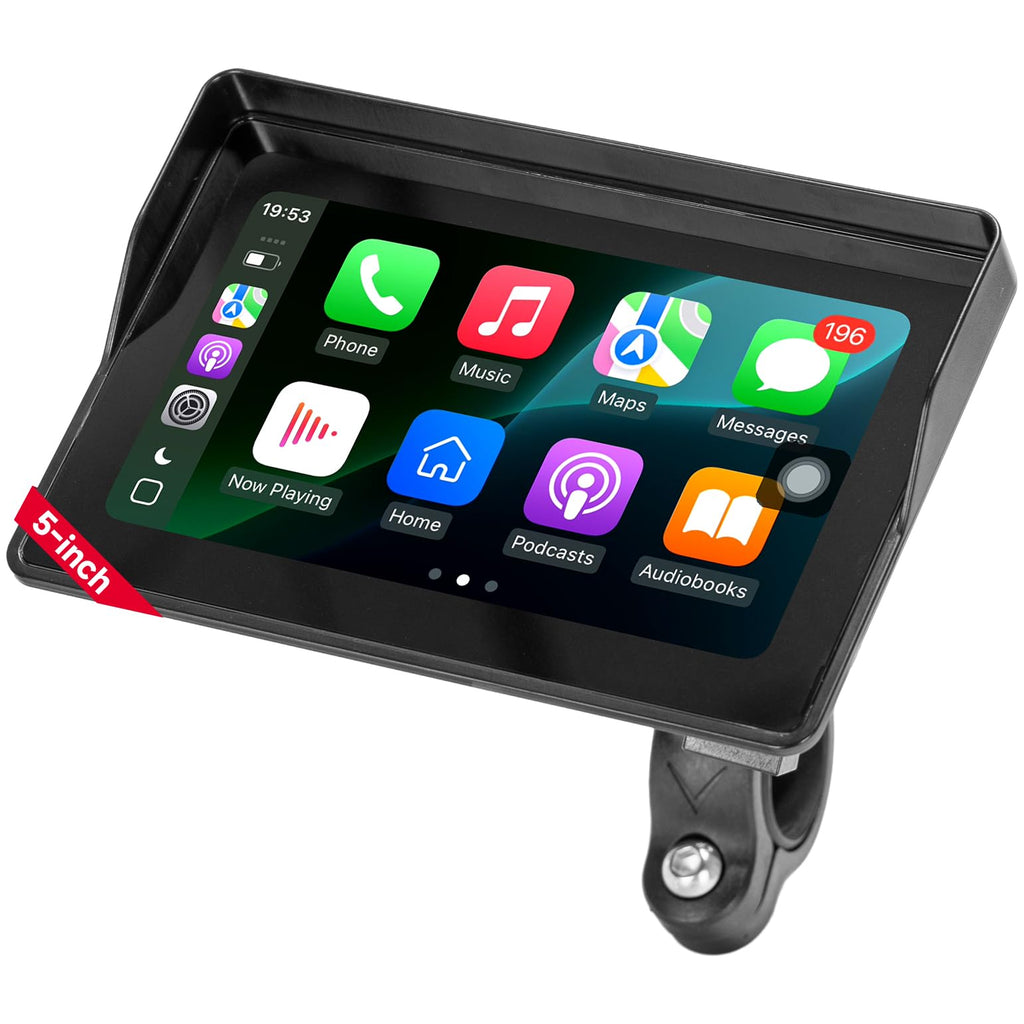 Motorcycle GPS Navigation Display – Wireless CarPlay & Android Auto
