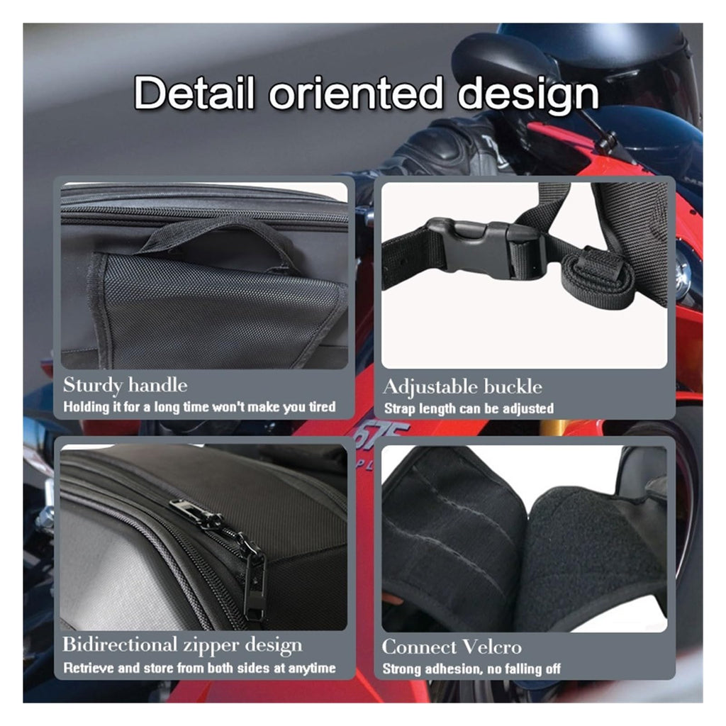 Waterproof Motorcycle Saddlebags – 15–20L Side Luggage Set