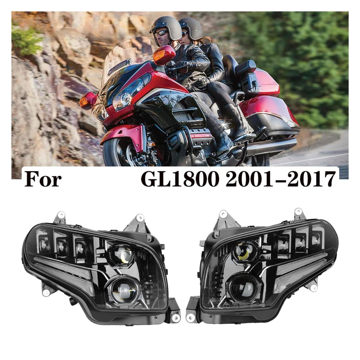 Motorcycle LED Headlight Assembly – DRL High & Low Beam