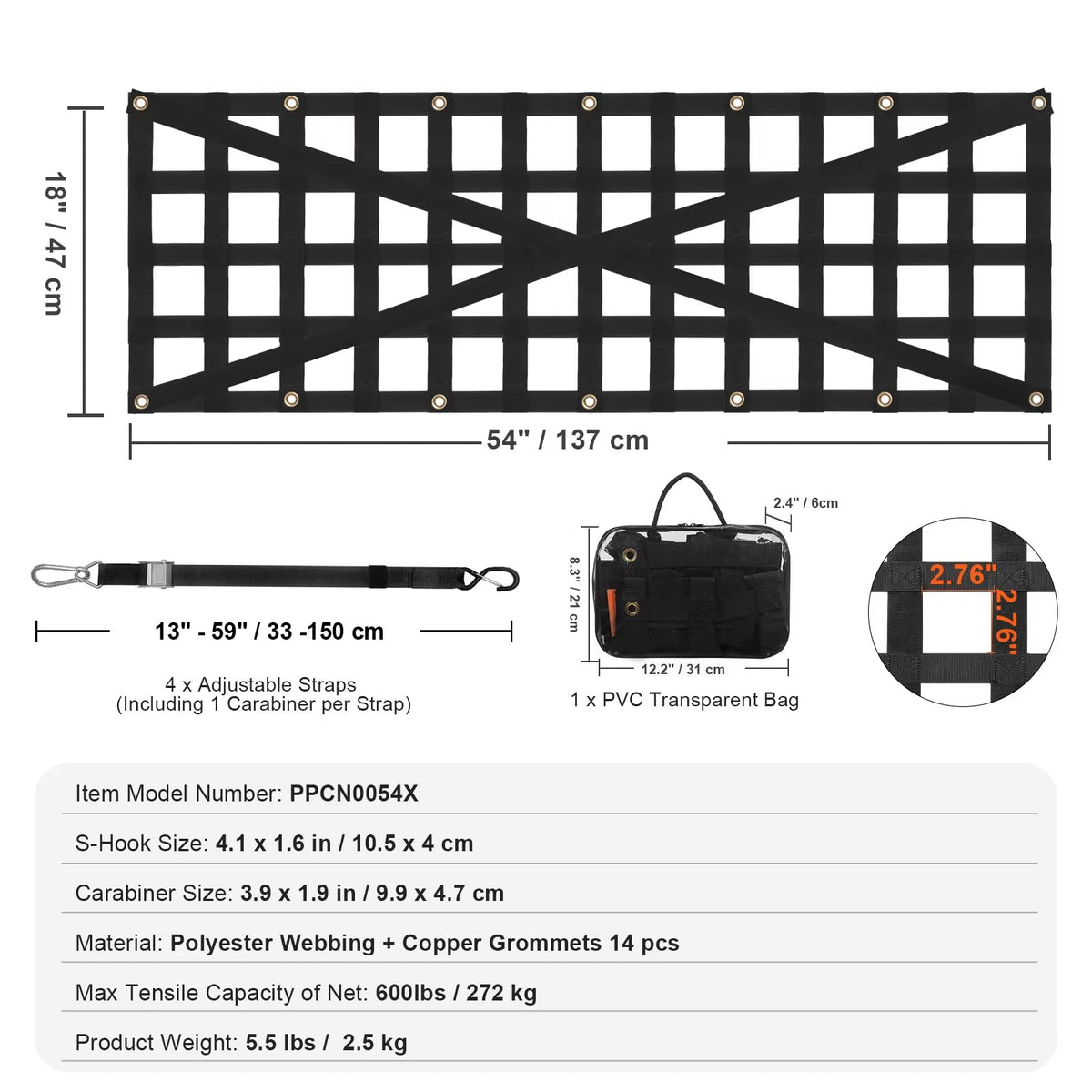 Car Duty Tailgate Net for Ford F250