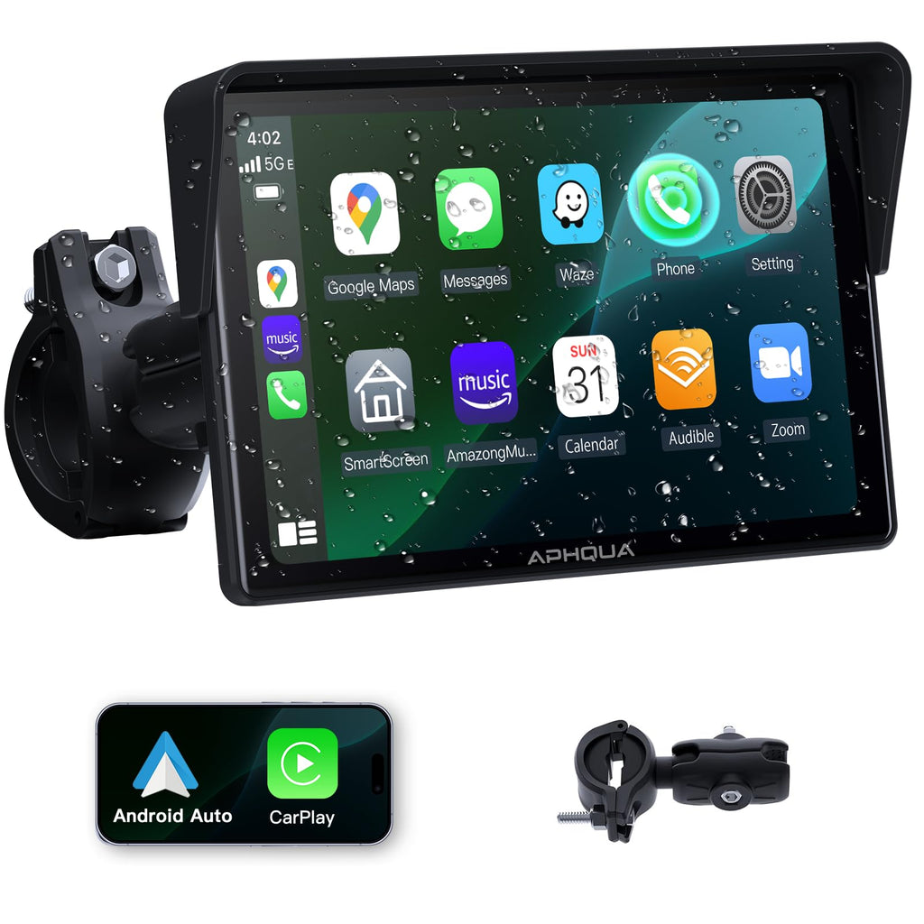 Motorcycle GPS Navigation Display – CarPlay & Android Auto
