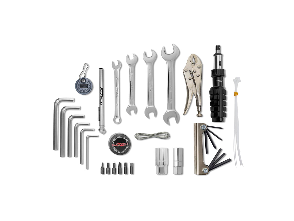 WindZone 36-Piece Motorcycle Tool Kit for American V-Twin Bikes