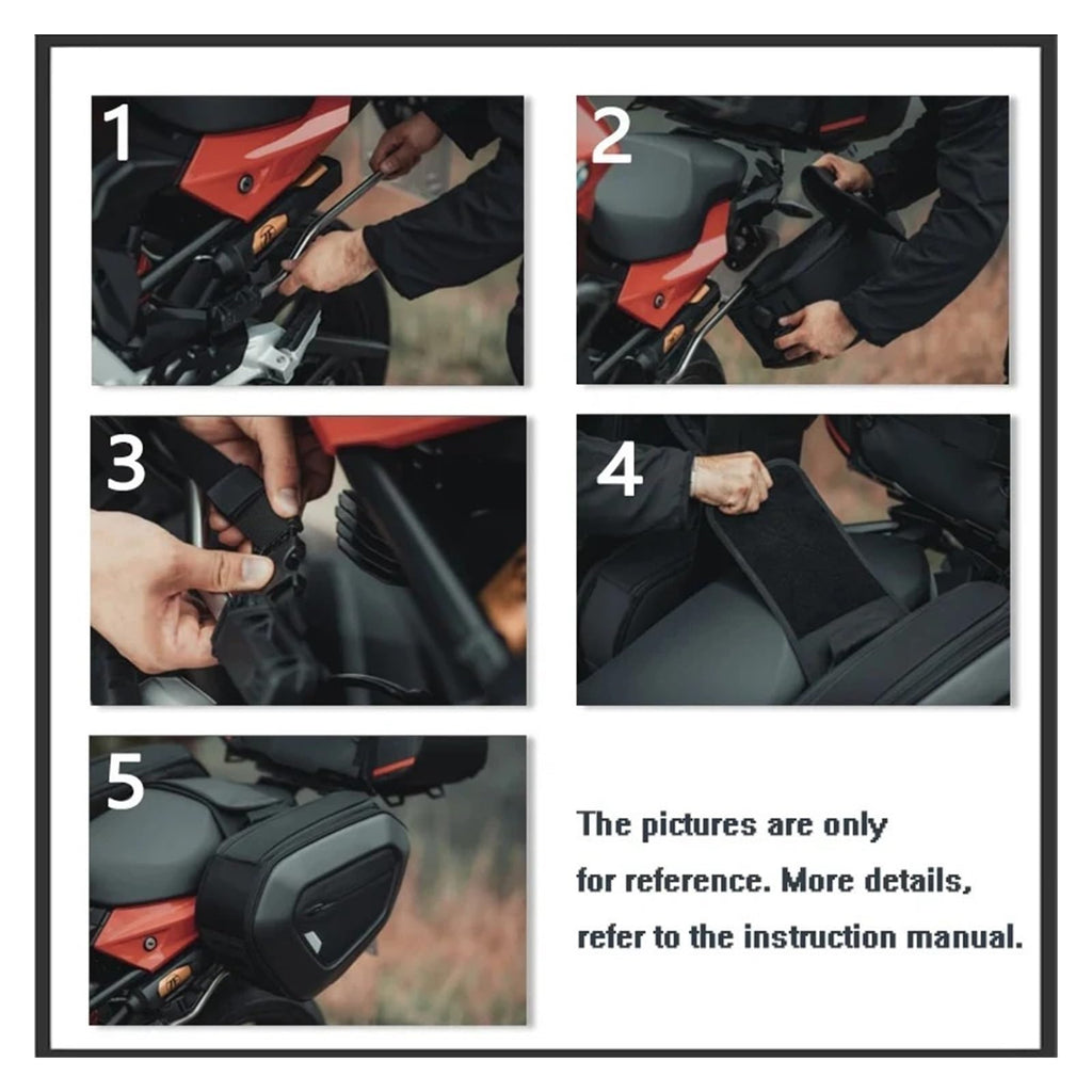 Waterproof Motorcycle Saddlebags – 15–20L Side Luggage Set