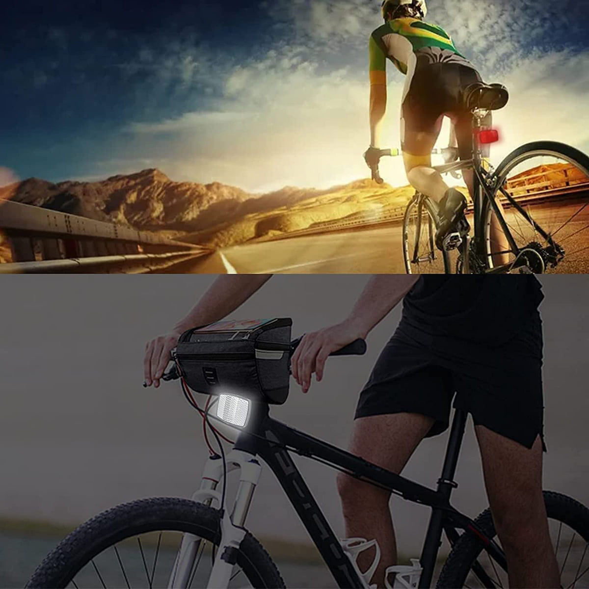 6-Piece Bicycle Reflector Kit – Front, Rear & Wheel Safety Reflectors
