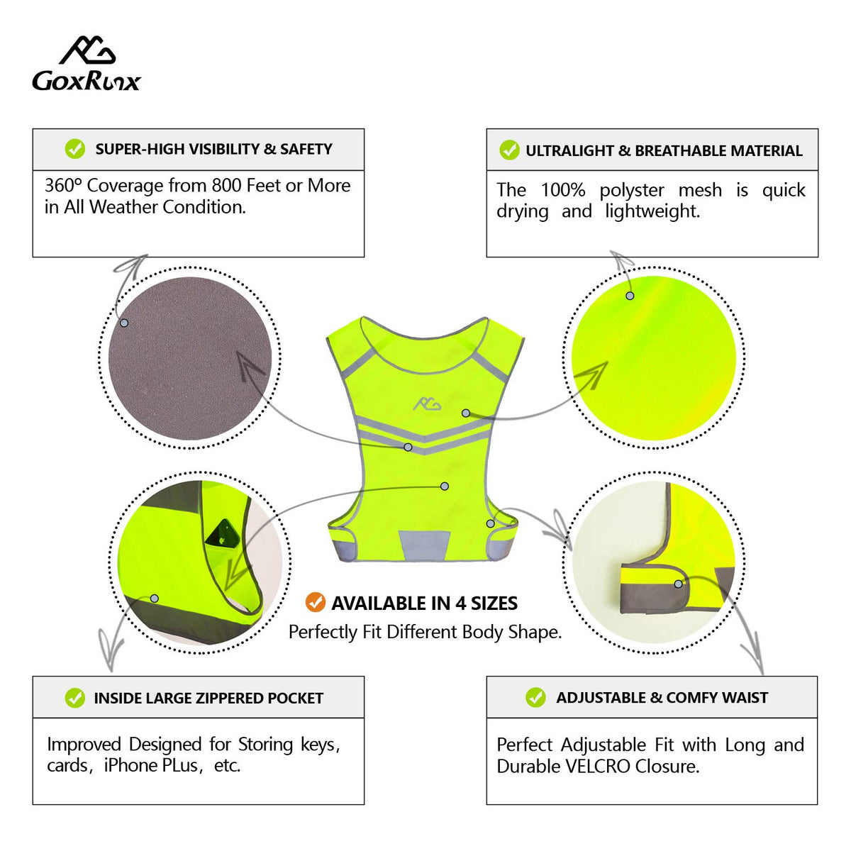 High-Visibility Reflective Cycling Vest – Night Safety Gear