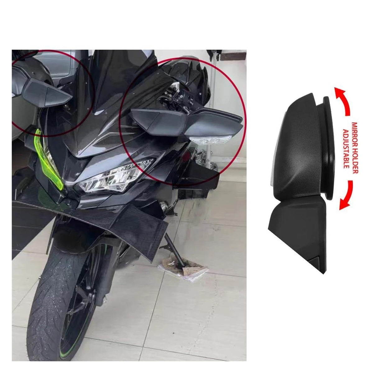 Motorcycle Rearview Mirrors – Integrated Turn Signal Lights