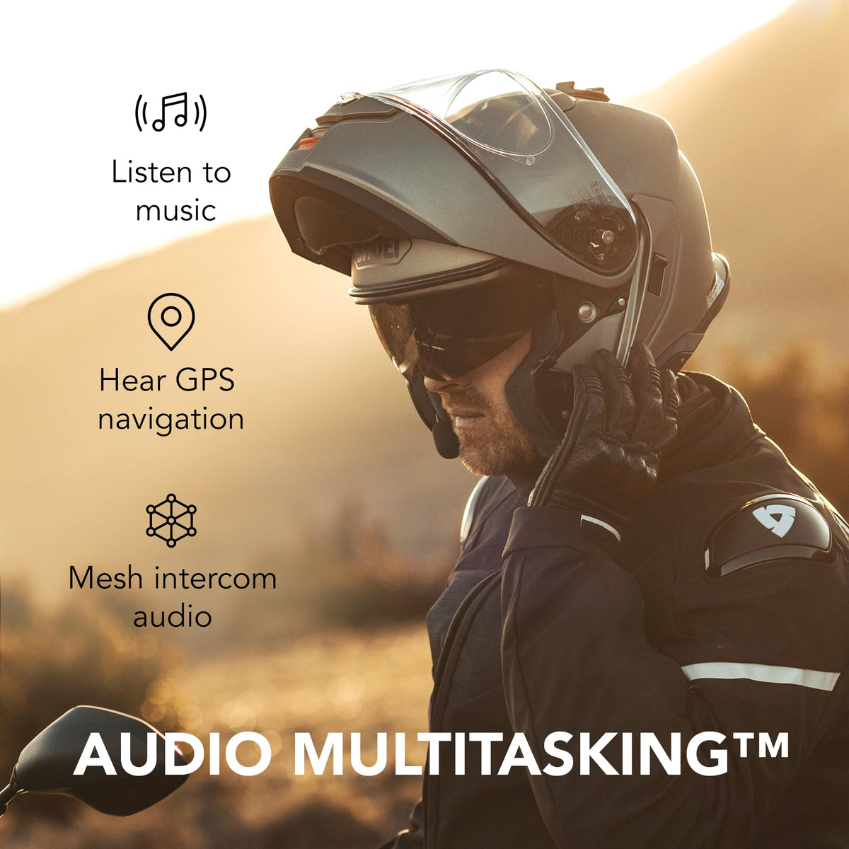Motorcycle Mesh Intercom Headset – Helmet Communication System