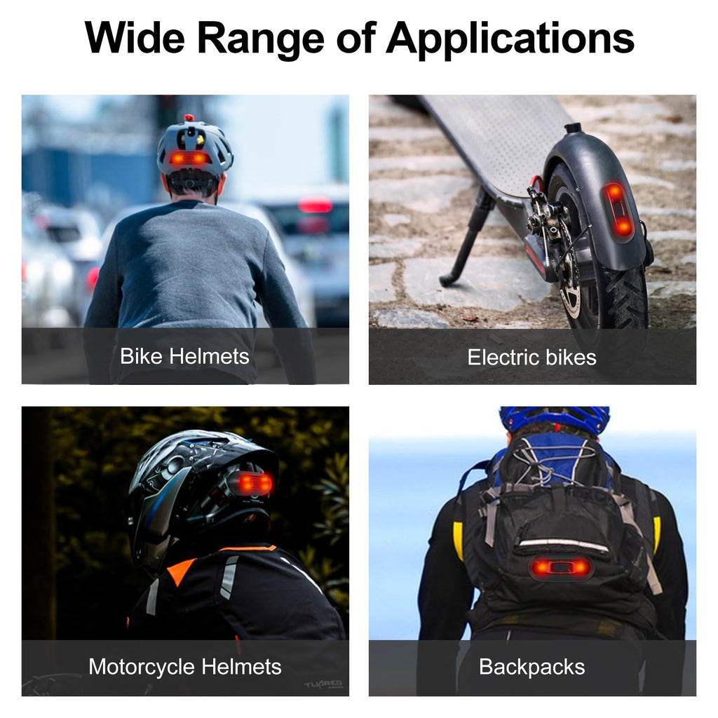 Rechargeable LED Helmet Tail Light – Waterproof Safety Warning Light