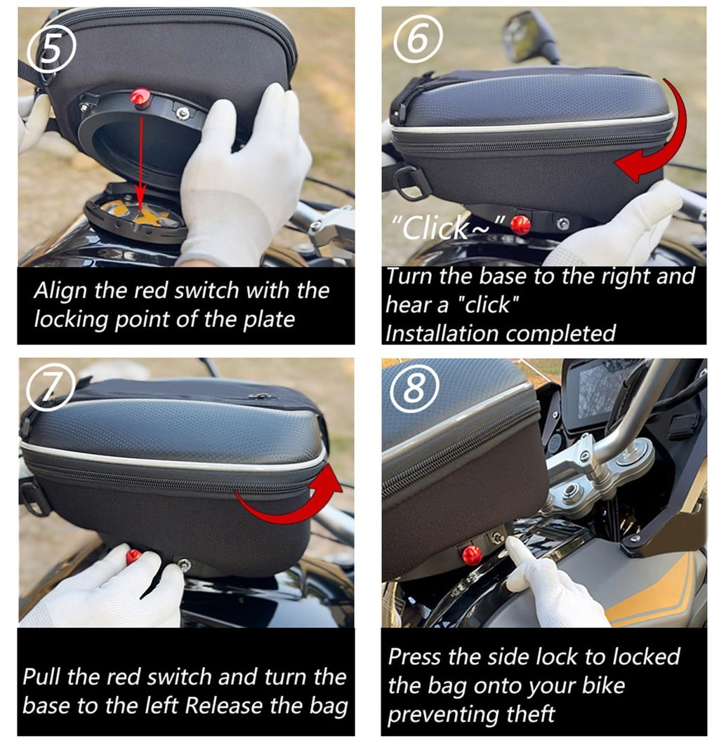 Motorcycle Tank Bag – Lockable Travel Luggage for 703F