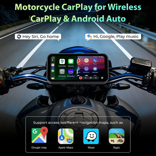 Aphqua 6.25" Motorcycle CarPlay Screen with Real-time TPMS, IP67 Waterproof