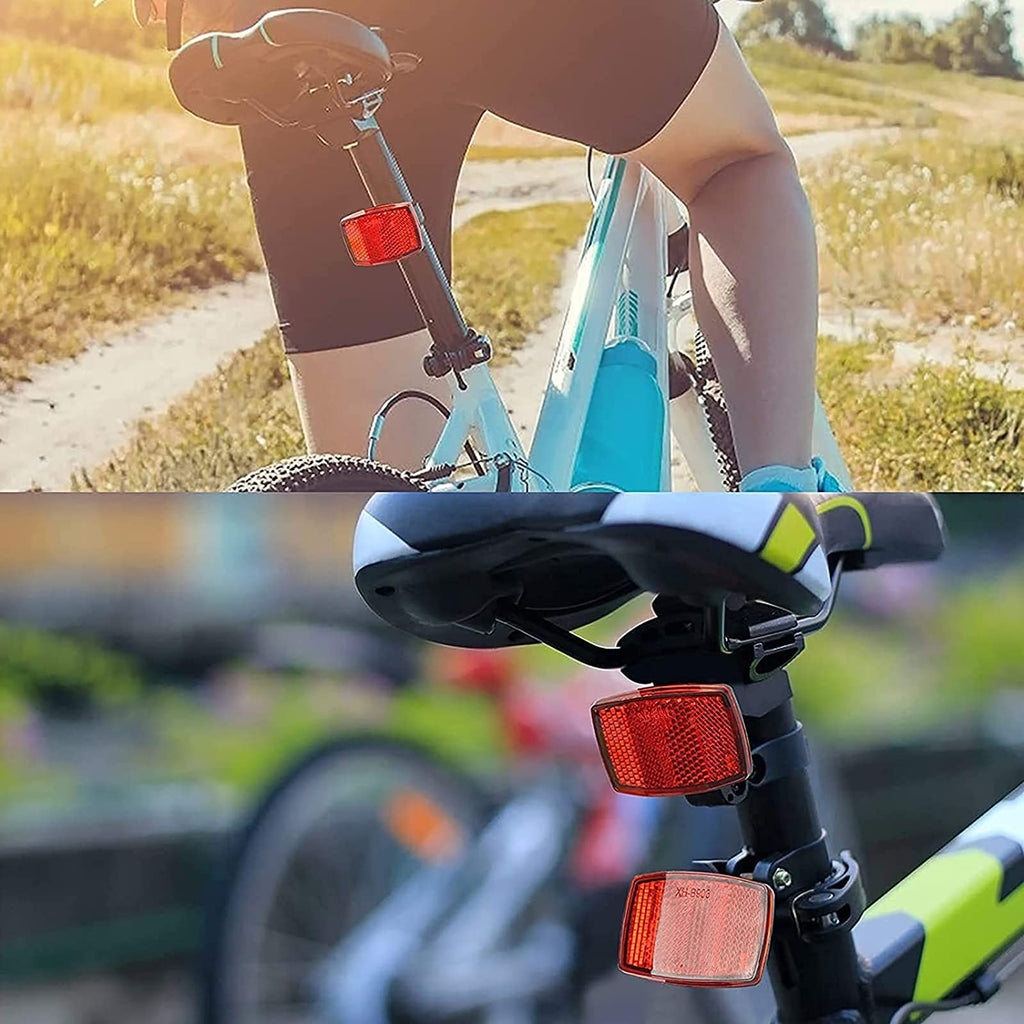 6-Piece Bicycle Reflector Kit – Front, Rear & Wheel Safety Reflectors