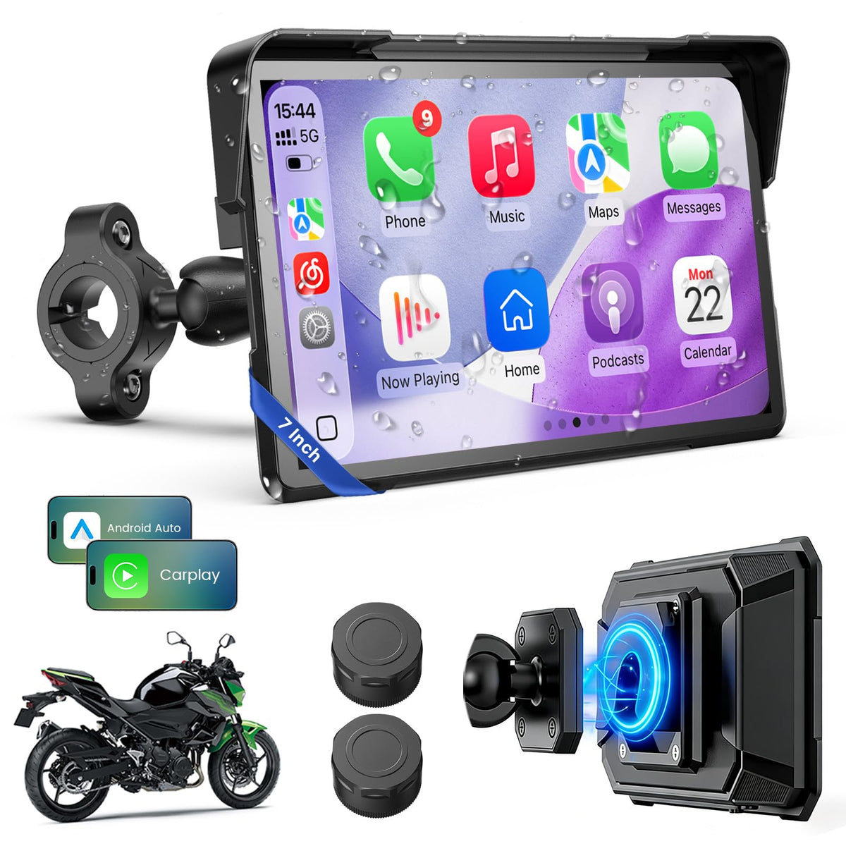 Motorcycle GPS Navigation System – CarPlay & Android Auto