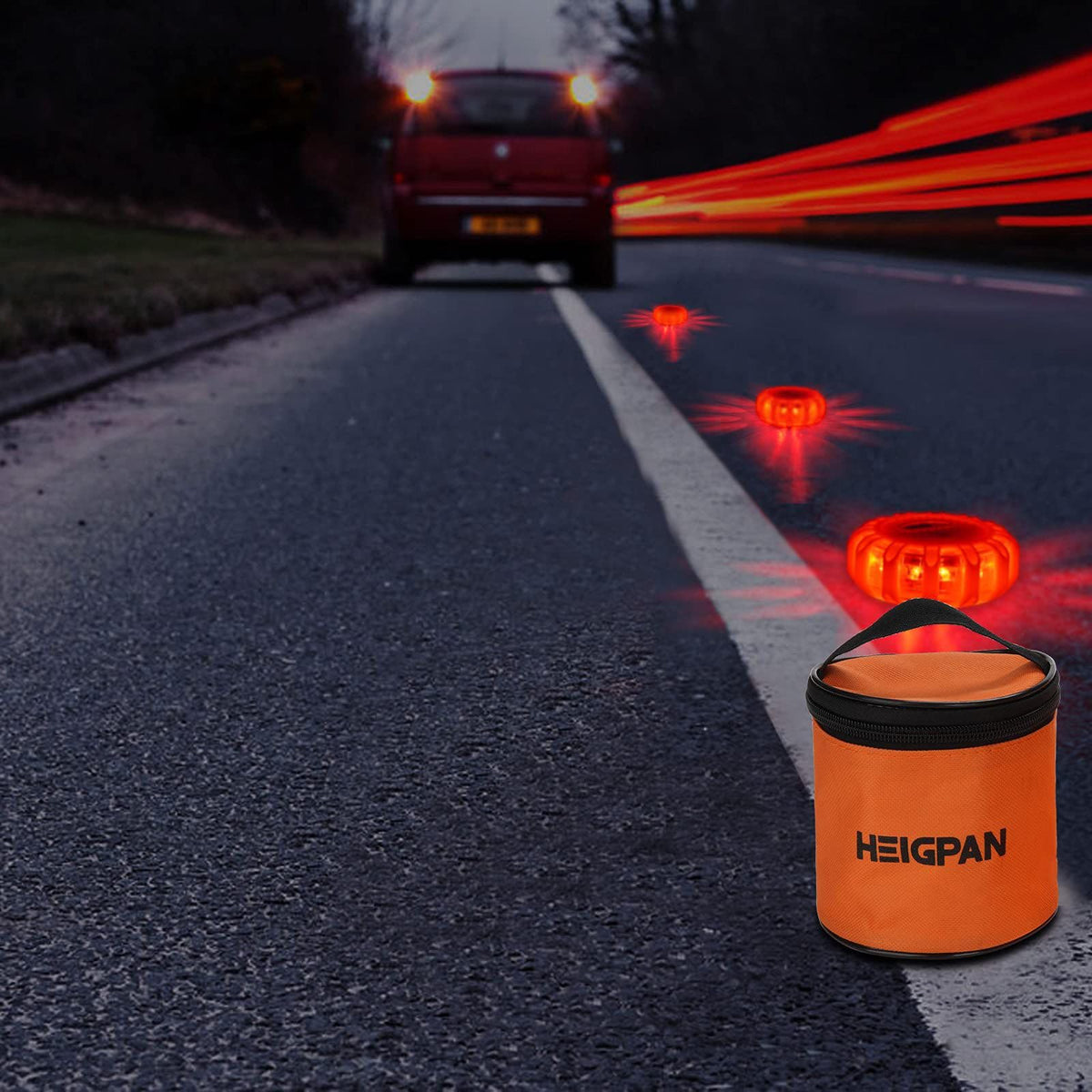 LED Roadside Safety Flares – 9 Flash Modes, Magnetic Base