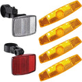 6-Piece Bicycle Reflector Kit – Front, Rear & Wheel Safety Reflectors