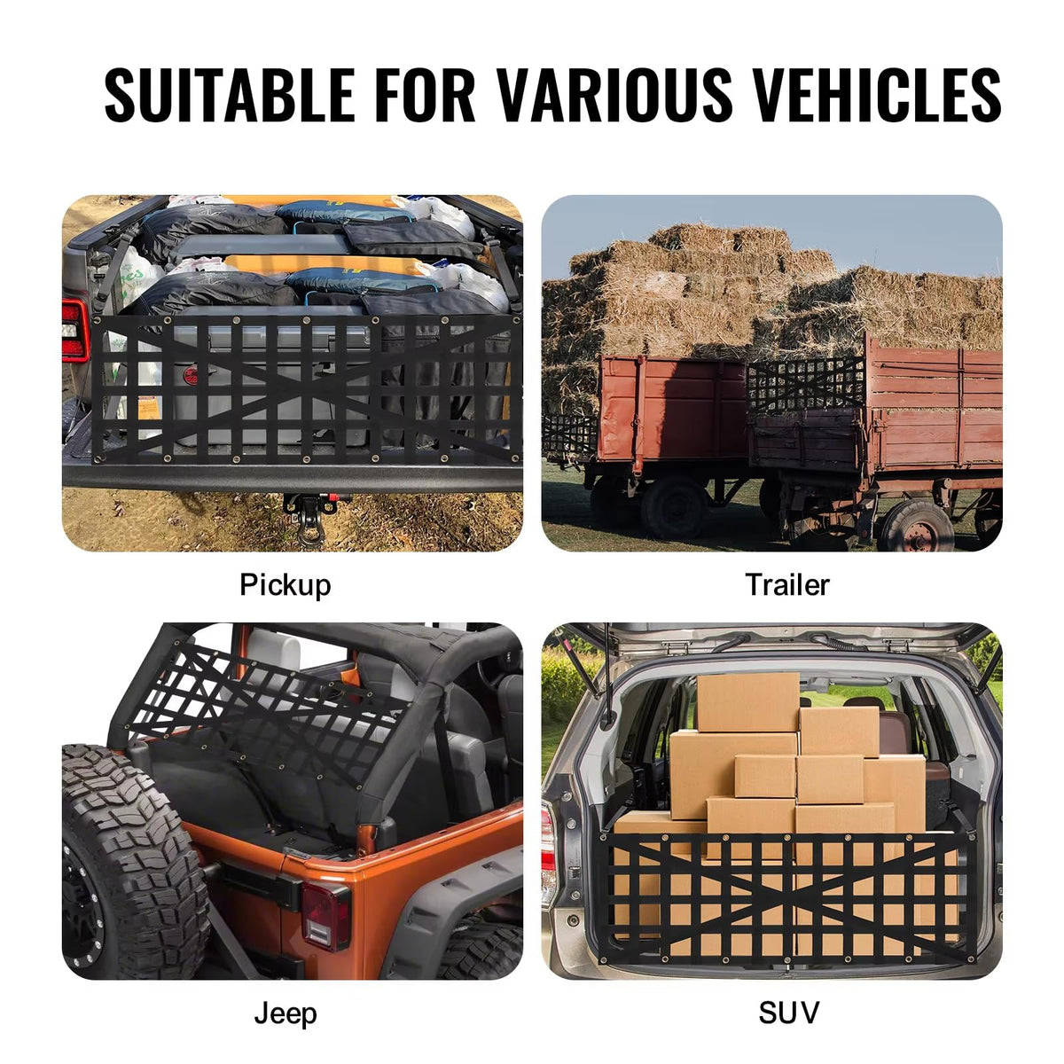 Car Duty Tailgate Net for Ford F250