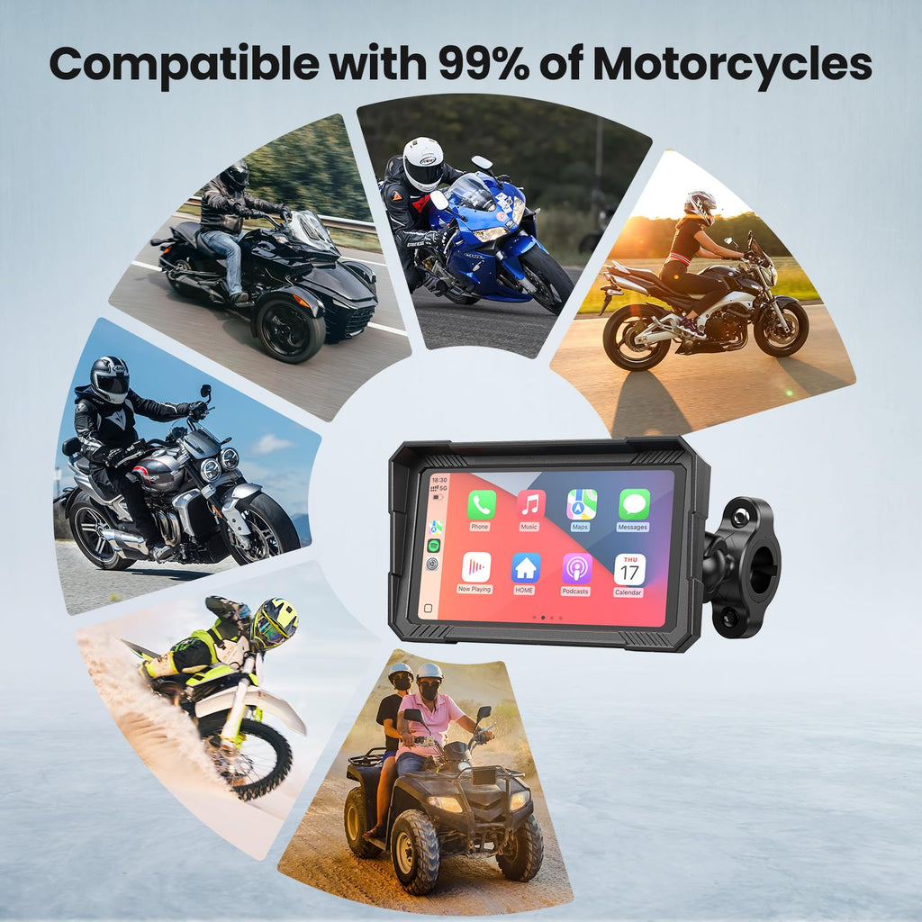 Motorcycle GPS Navigation System – CarPlay & Android Auto